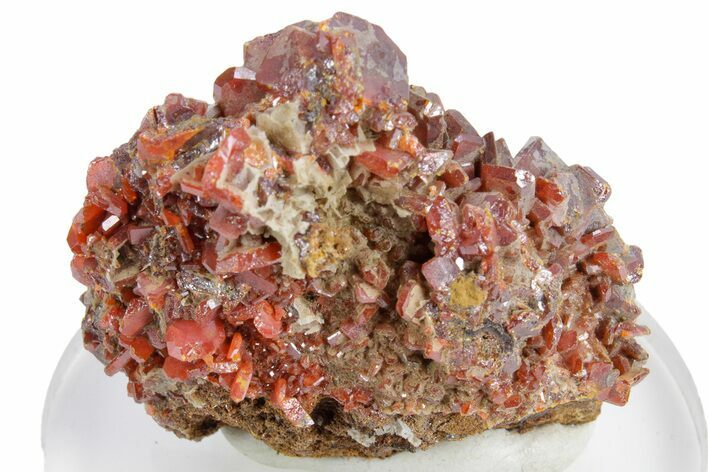 Fiery, Red-Orange Wulfenite Cluster - Kuruktag Mountains, China #361008